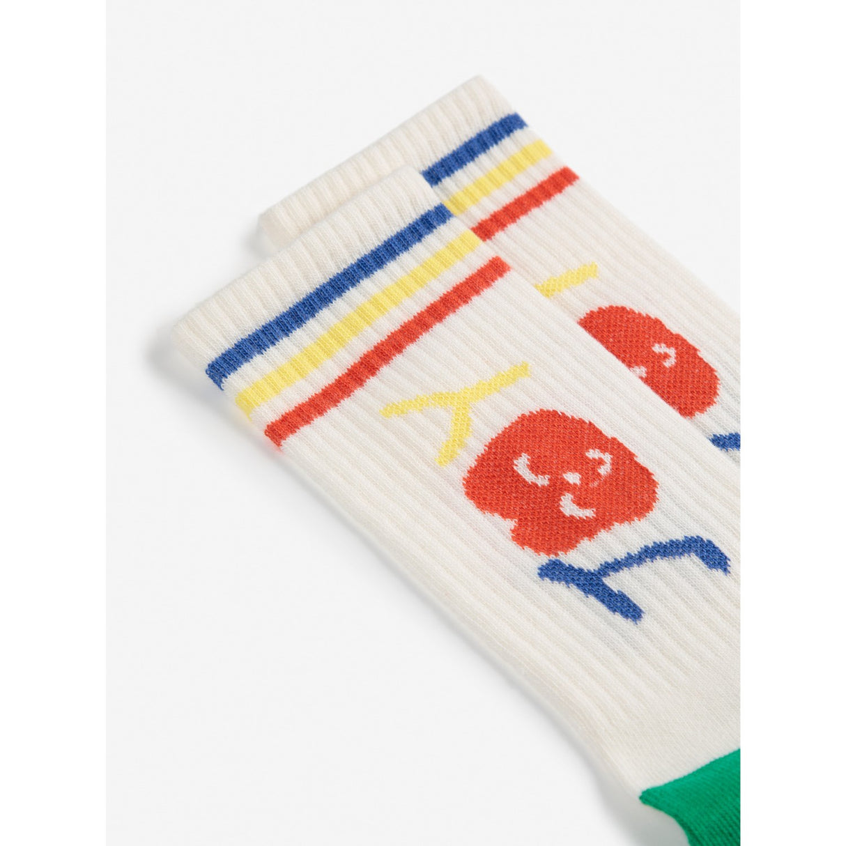 Bobo Choses Offwhite Smiling Long Socks