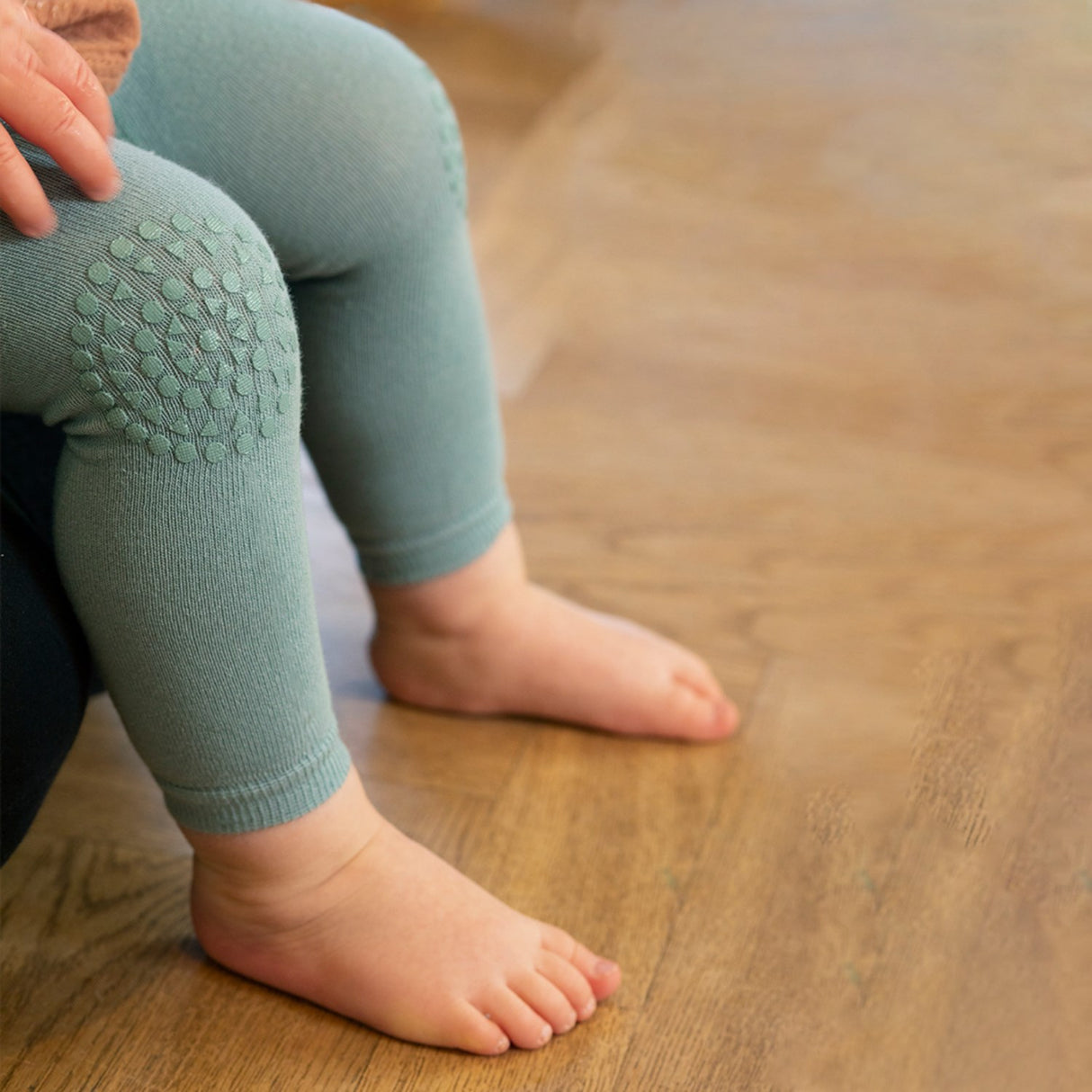 Gobabygo Dusty Blue Crawling Leggings Organic Cotton