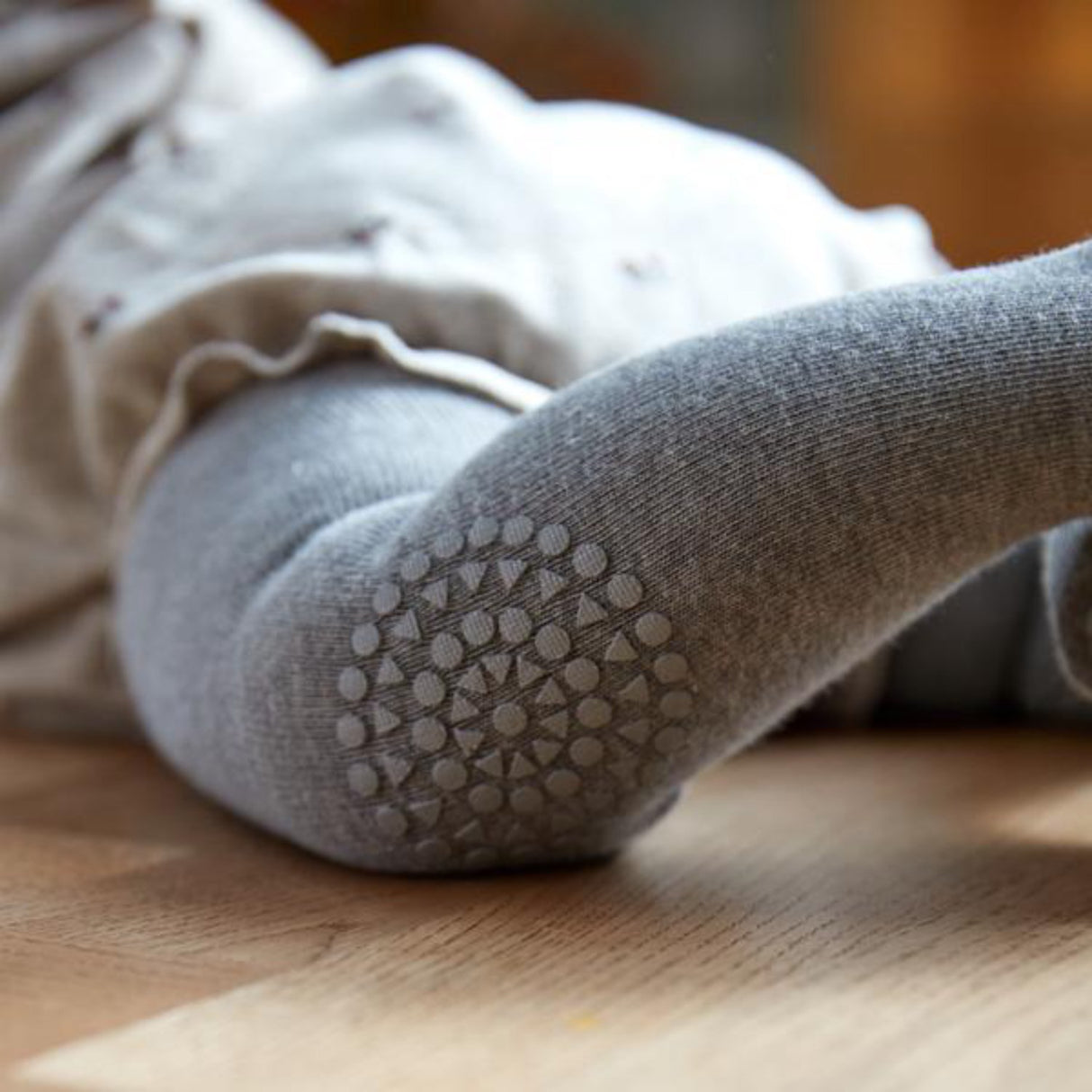 Gobabygo Grey Melange Crawling Tights Organic Cotton