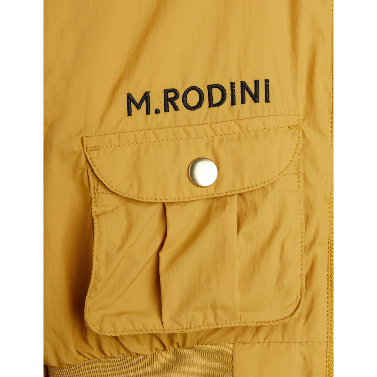Mini Rodini Beige Dog Nylon Baseball Jacket Embroidery