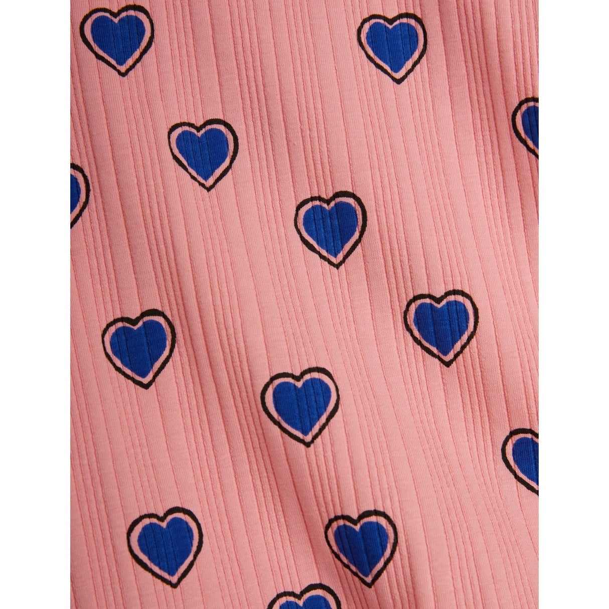 Mini Rodini Pink Outlined Hearts AOP T-Shirt