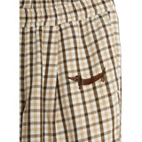Mini Rodini Beige Gingham Woven Elastic Trousers