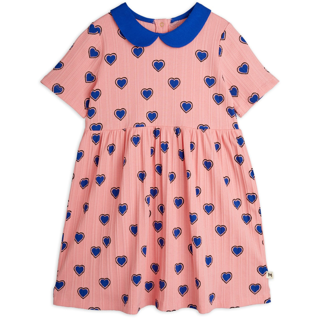 Mini Rodini Pink Outlined Hearts AOP Dress