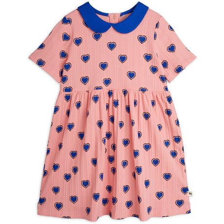 Mini Rodini Pink Outlined Hearts AOP Dress