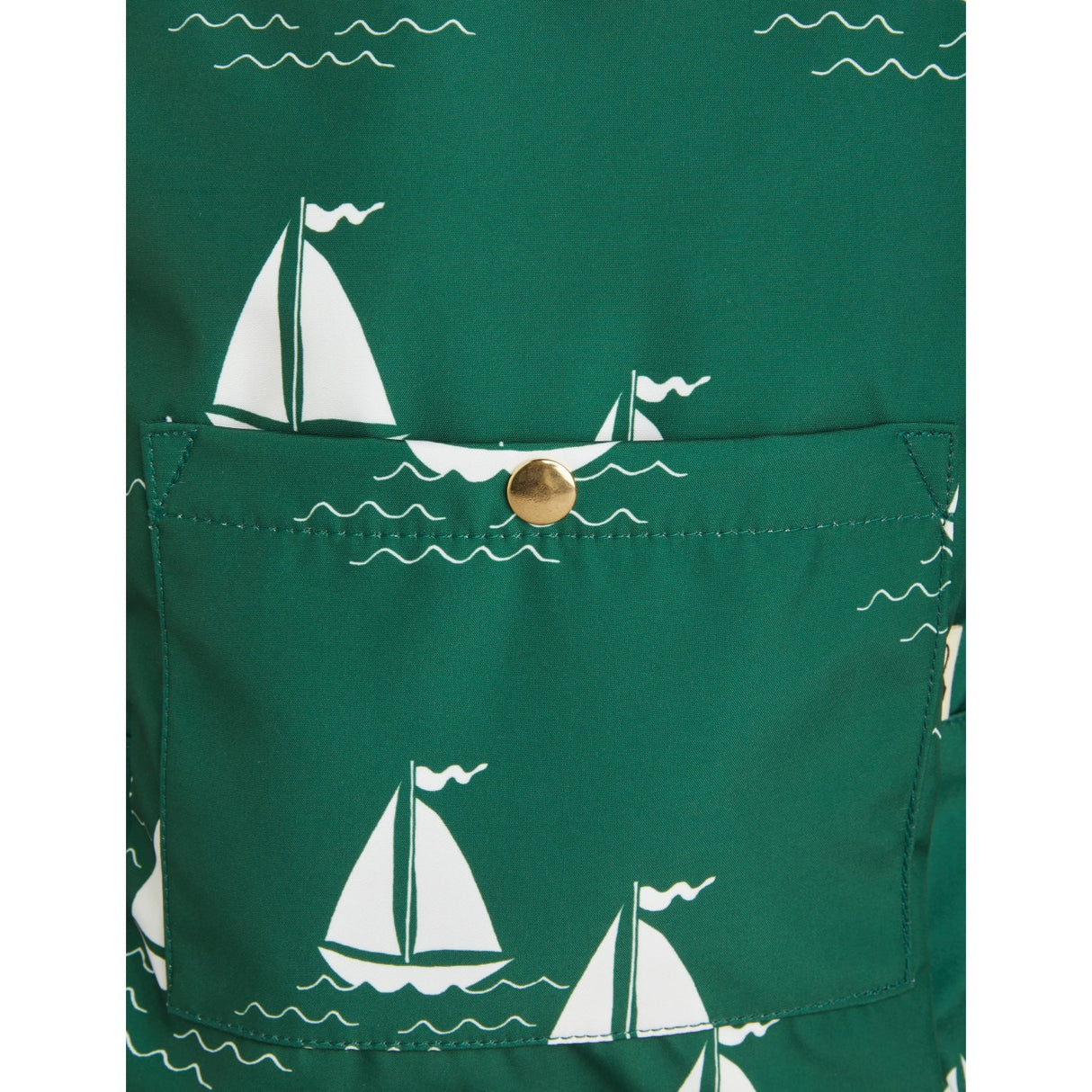 Mini Rodini Green Sailing Boats AOP Backpack