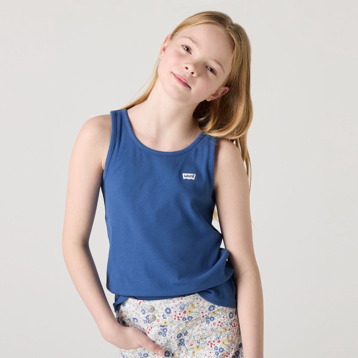 Levi's True Navy Lvg Meet And Greet Ribbed Tank Top