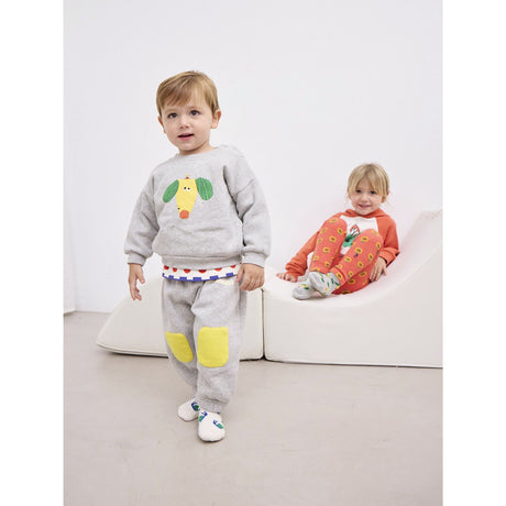 Bobo Choses Heather Grey Happy Dog Sweatshirt