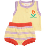 Bobo Choses Beige Flower Knitted Set