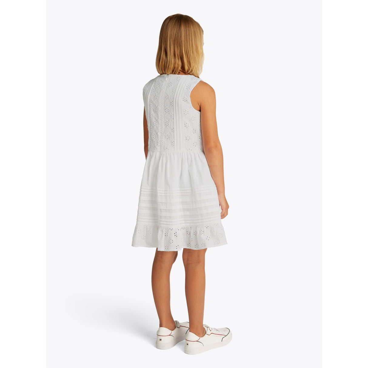 Tommy Hilfiger White Embroidered Cotton Dress