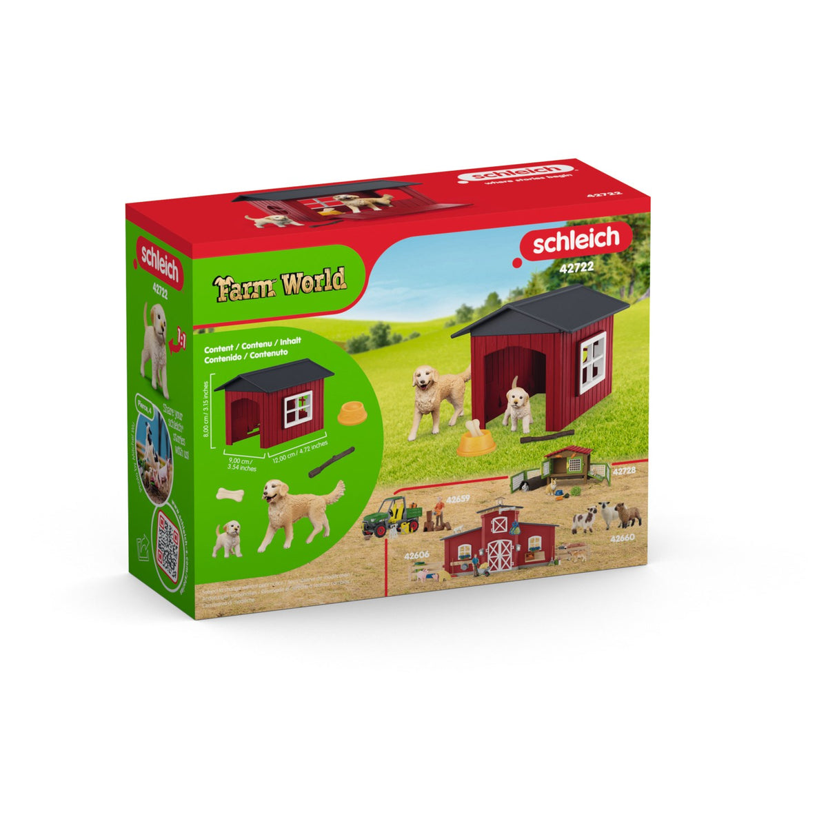 Schleich Hundehus With 2 Golden Retrievere