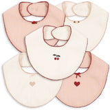 Konges Sløjd Rose/White Mix Minna 5 Pack Bib
