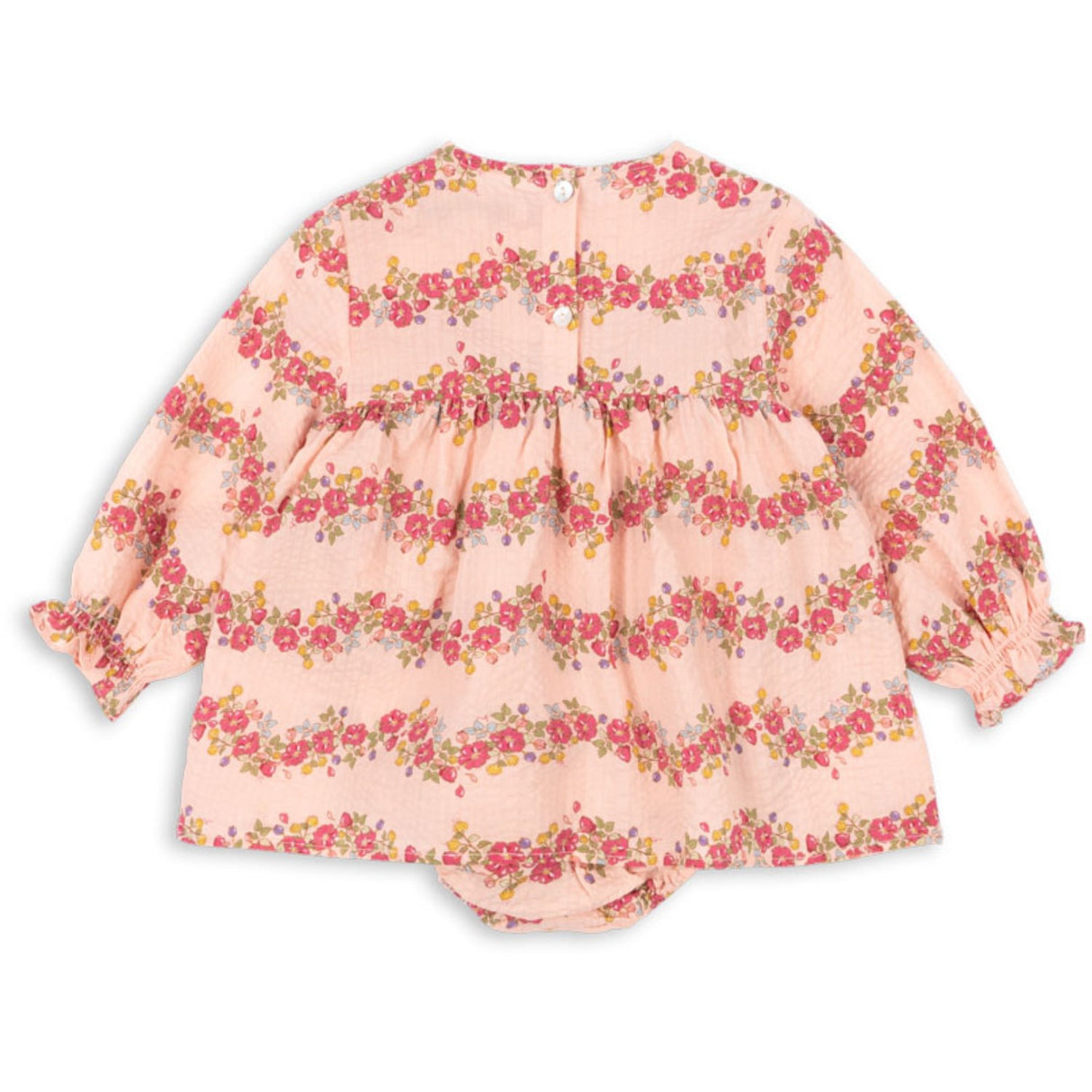 Konges Sløjd Floria Pink Bella Frill Romper Gots