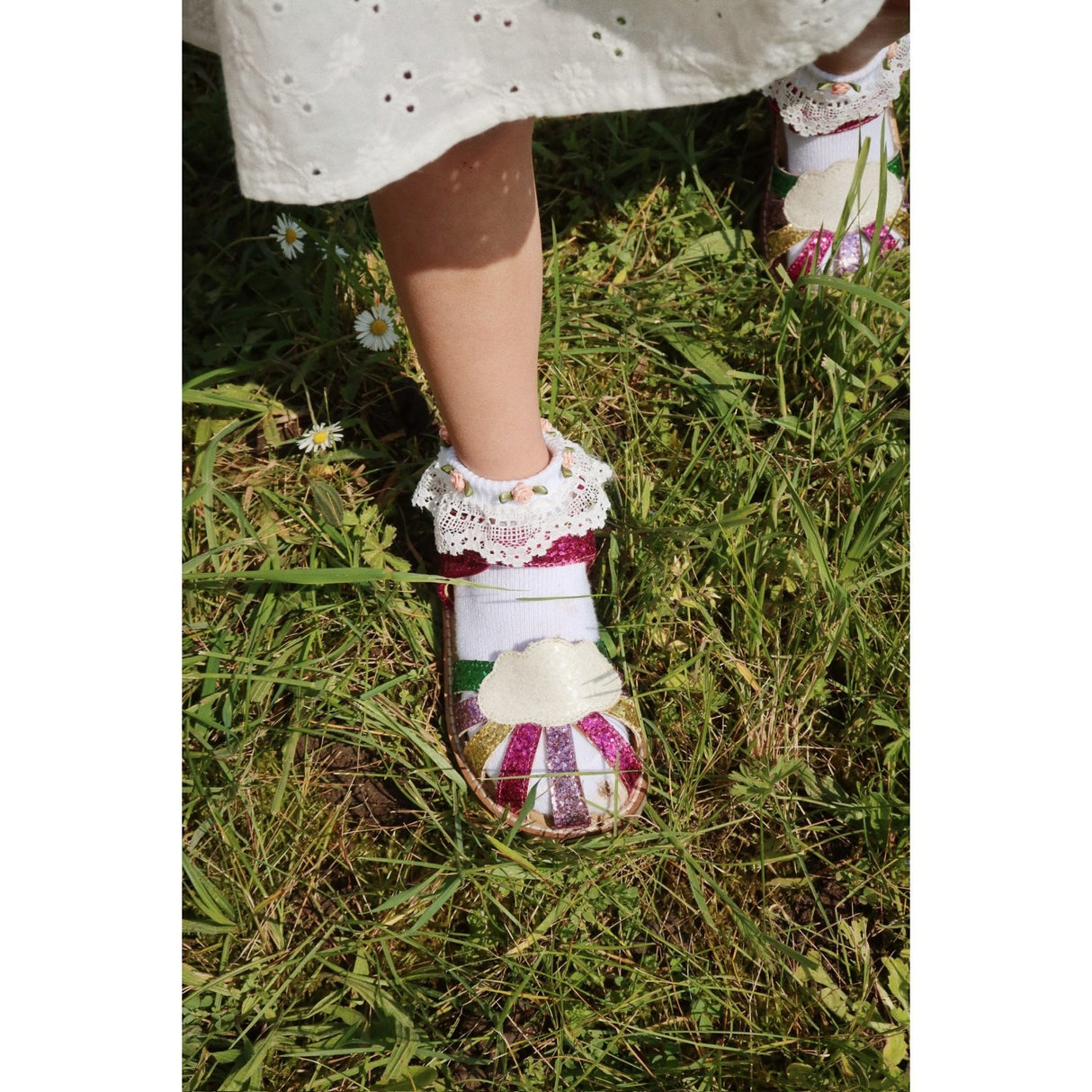 Konges Sløjd Optic White 2 Pack Lace Socks