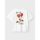 Name It Bright White Delik Regular T-Shirt