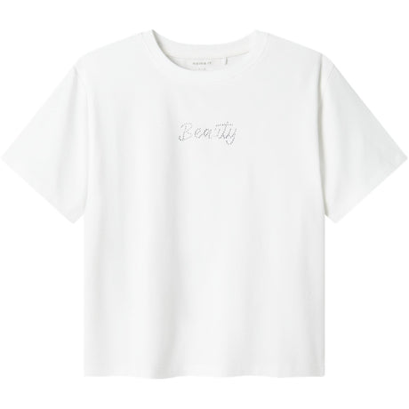 Name It Bright White Delik Regular T-Shirt