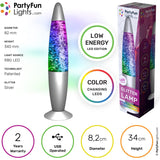 Party Funlight Glitter Lamp - Multicolour H: 34cm