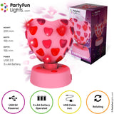 Party Funlight Heart Disco Lamp Ø:15,5cm