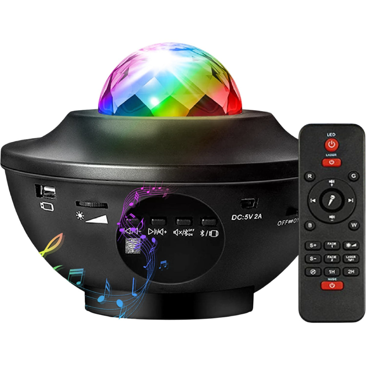 Party Funlight Galaxy Bluetooth Speaker with Remote Control