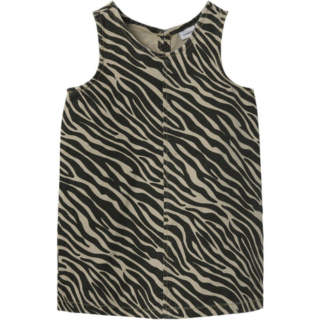 Name It Cement Black Zebra Zebra Twill Spencer Dress