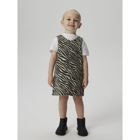 Name It Cement Black Zebra Zebra Twill Spencer Dress