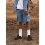 Name It Light Blue Denim Stripes Ryan Cargo Denim Shorts