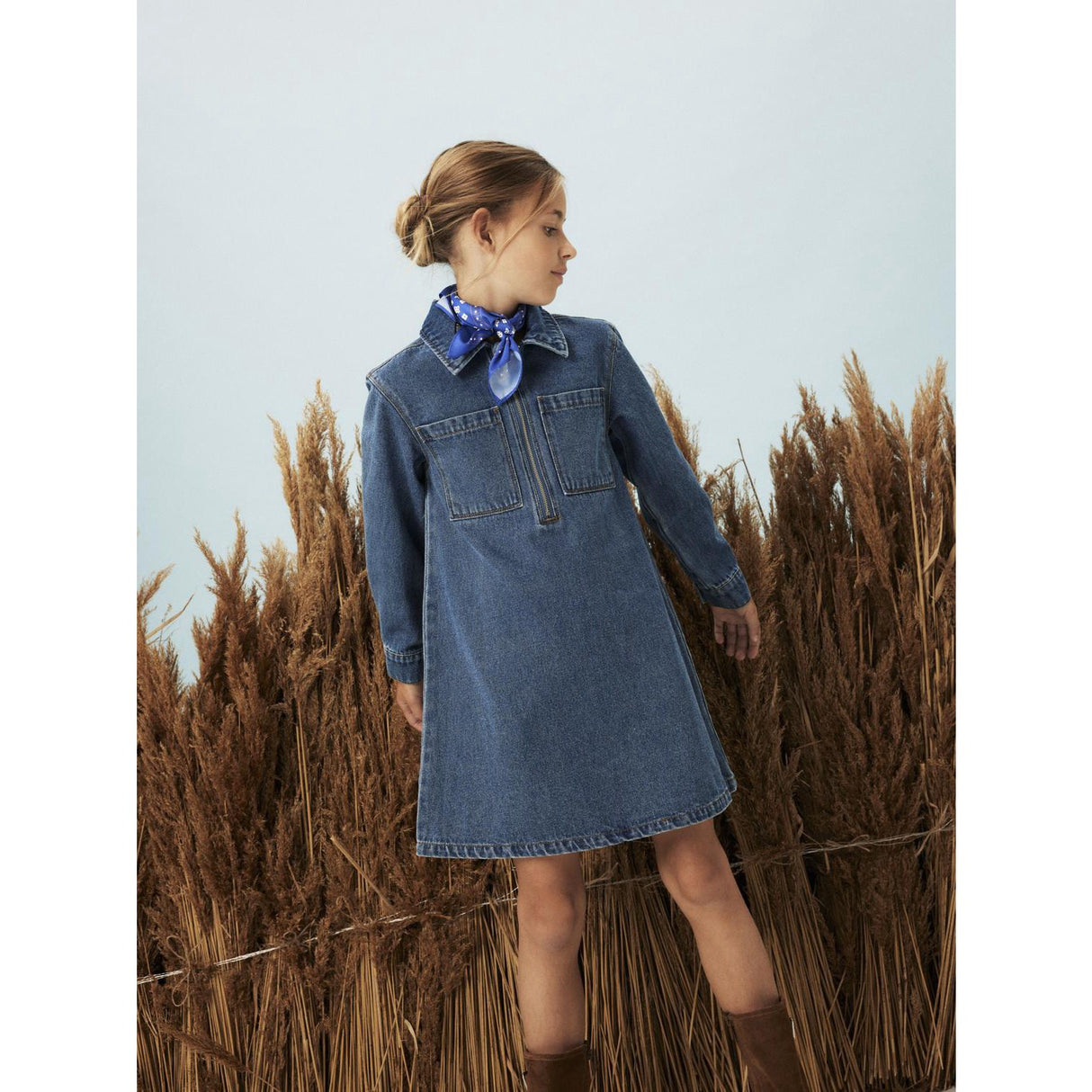 Name It Medium Blue Denim Astrid Zip Denim Dress