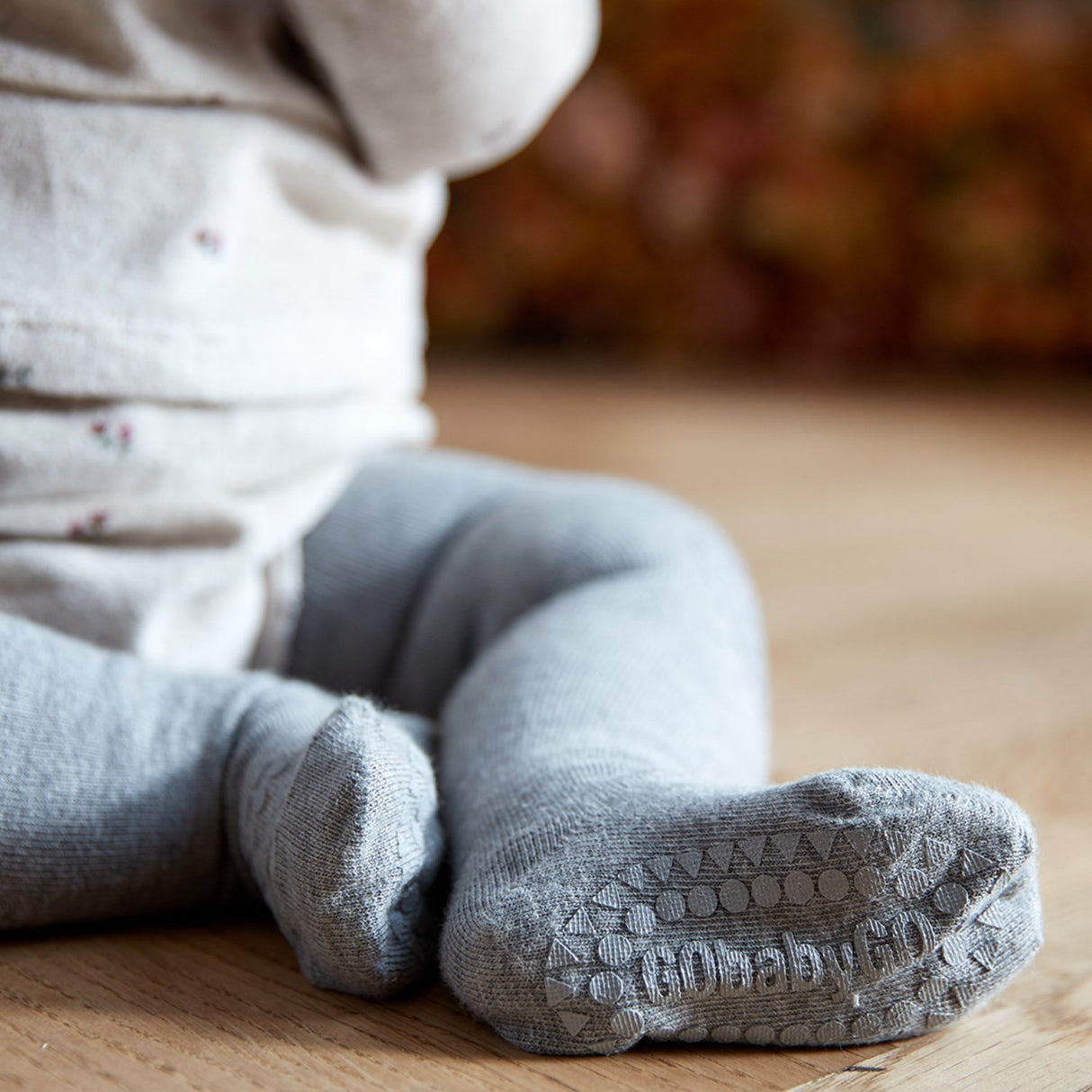 Gobabygo Grey Melange Crawling Tights Organic Cotton