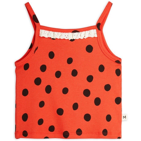 Mini Rodini Red Dots AOP Lace Tank