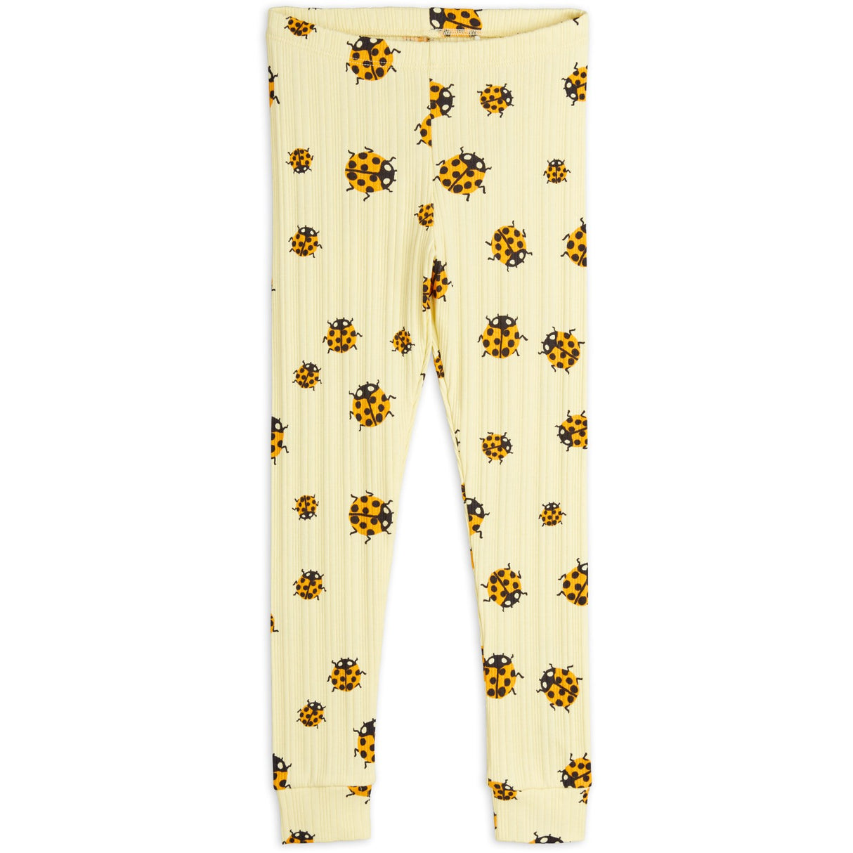 Mini Rodini Yellow Ladybugs AOP Leggings