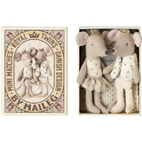 Maileg Royal Twin Mice, Little Sister And Brother In Matchbox