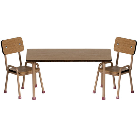 Maileg Table And Chair Set, Mouse - Dark Powder