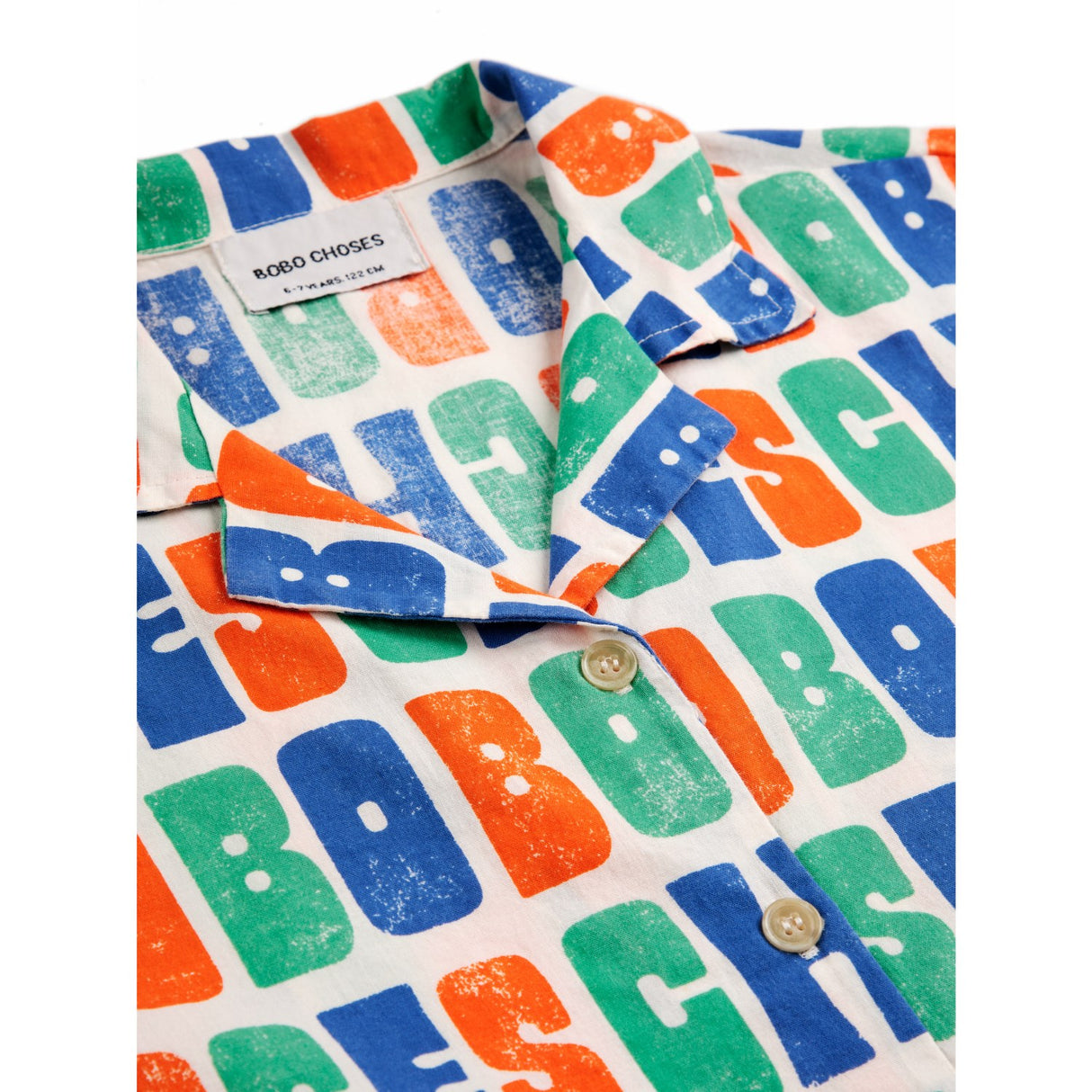 Bobo Choses Offwhite Multicolor Bobo Choses All Over Woven Shirt