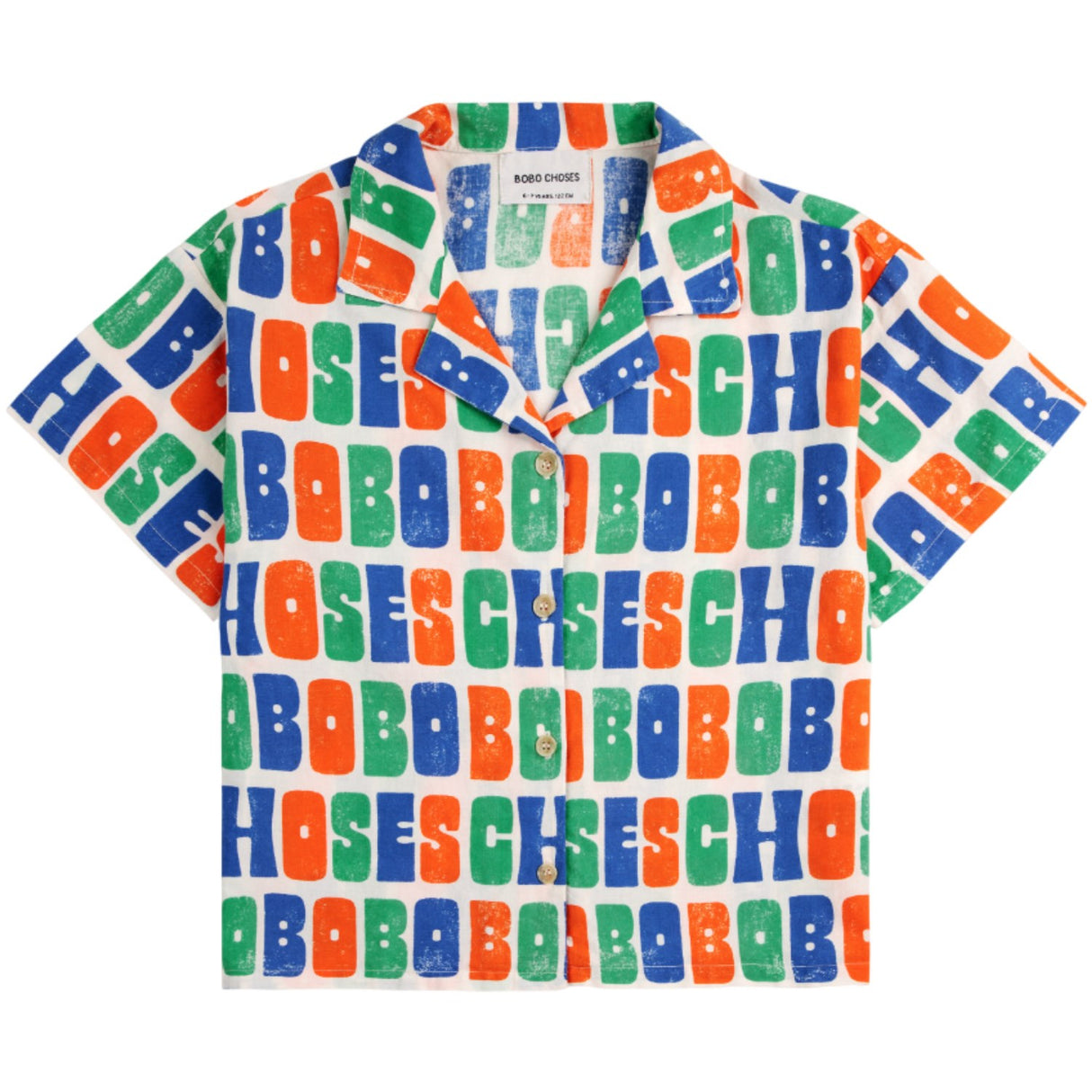 Bobo Choses Offwhite Multicolor Bobo Choses All Over Woven Shirt
