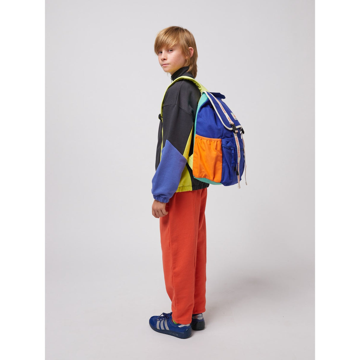 Bobo Choses Blue Smiling Label Backpack