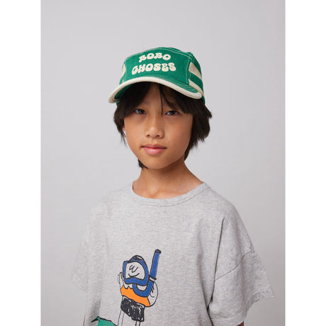 Bobo Choses Light Green Green Stripes Cap