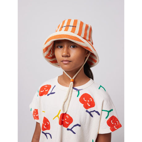 Bobo Choses Orange Striped Bucket Hat