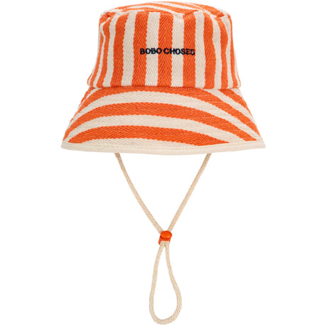 Bobo Choses Orange Striped Bucket Hat