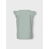 Name It Aqua Gray Yellow Flower Vayana Capsl Top