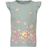 Name It Aqua Gray Yellow Flower Vayana Capsl Top