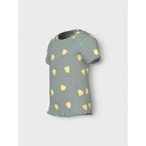 Name It Aqua Gray Lemon Vemma AOP Slim T-Shirt