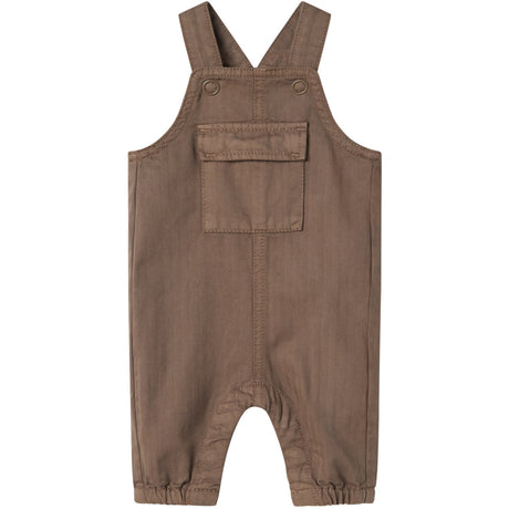 Name It Walnut Ib Regular Bow Tap Twill Overall