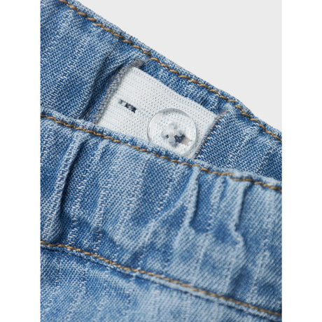 Name It Light Blue Denim Stripes Ryan Jogger Denim Shorts