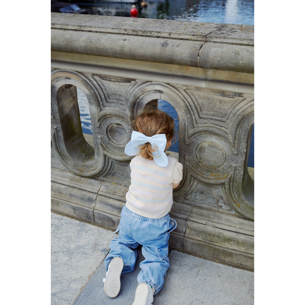 COPENHAGEN COLORS Sky Blue W Cream Stripe 3-Pack Seersucker Accessories