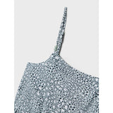 Name It Aqua Gray Leo Jilli Strap Midi Dress