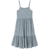 Name It Aqua Gray Leo Jilli Strap Midi Dress