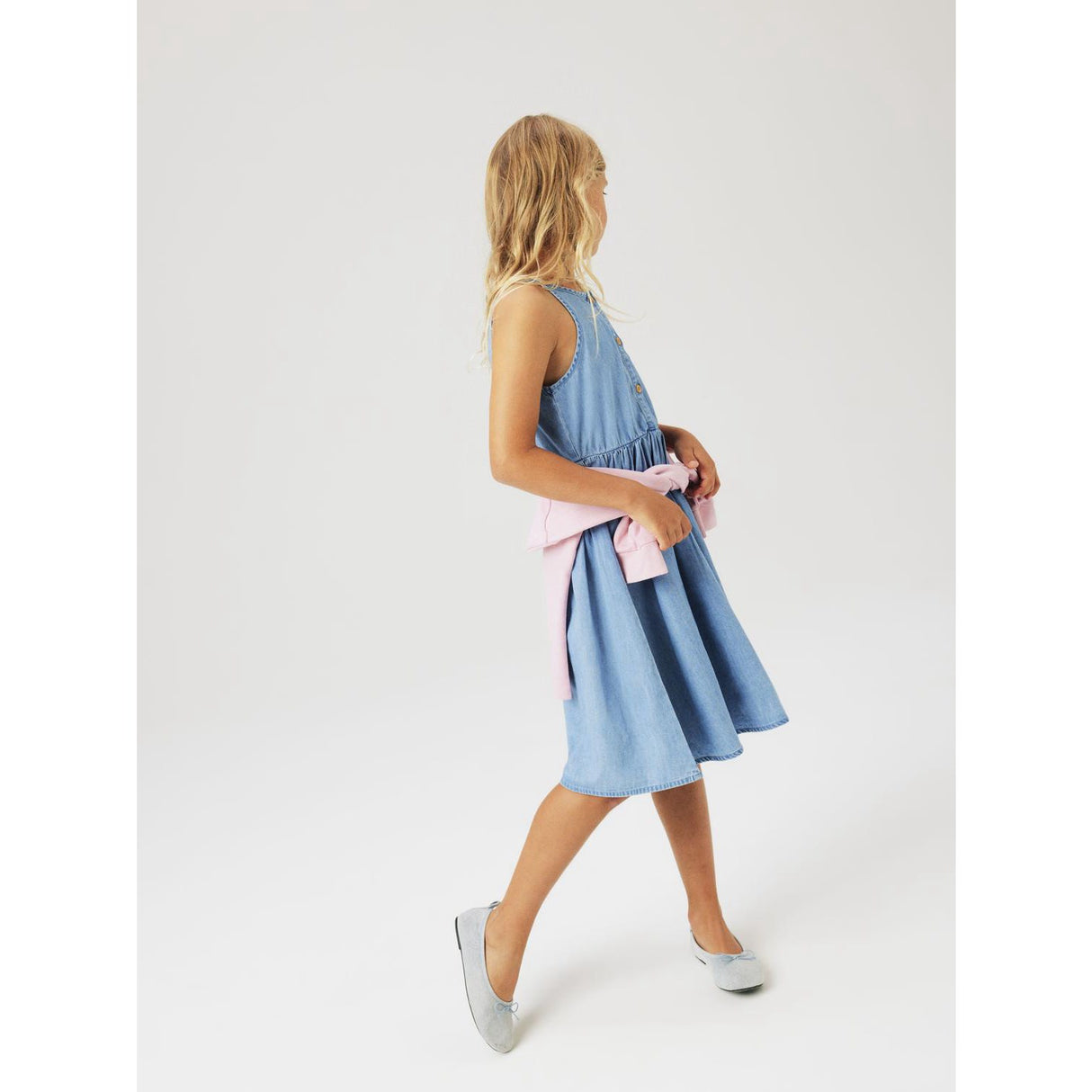 Name It Medium Blue Denim Joy Strap Denim Dress