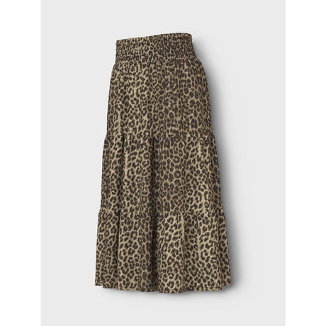 Name It Black Leopard AOP Vinaya Long Wide Skirt