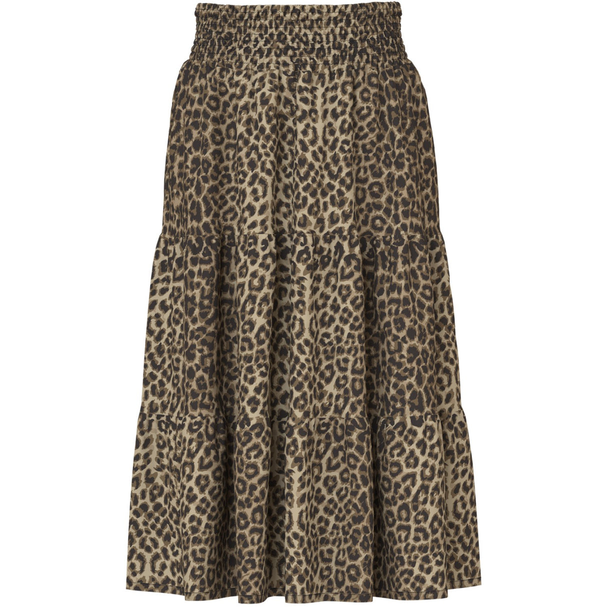 Name It Black Leopard AOP Vinaya Long Wide Skirt