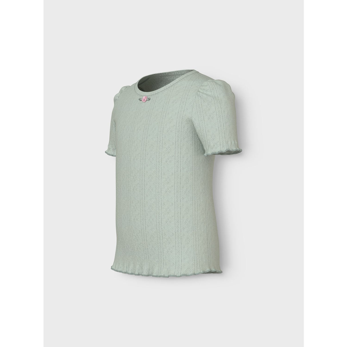 Name It Aqua Gray Jsilke Slim T-Shirt