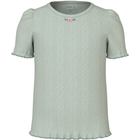 Name It Aqua Gray Jsilke Slim T-Shirt